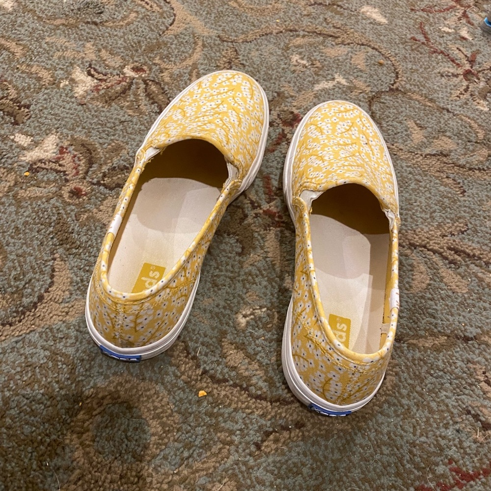 Yellow Floral Slip on Sneaker Keds